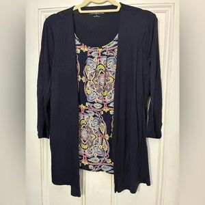 Croft & Barrow Navy Top